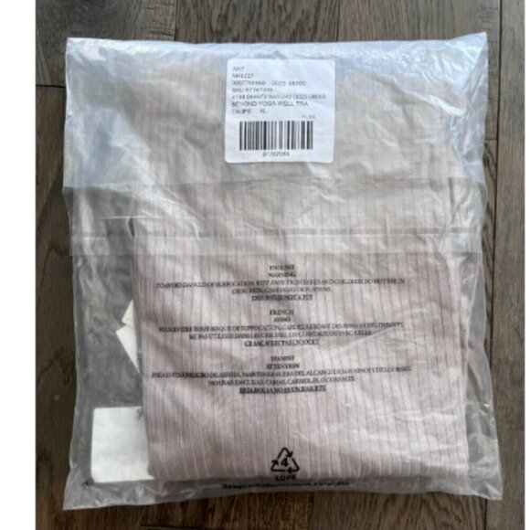 Beyond Yoga Well Traveled Ribbed Midi Dress Size XL Taupe Comfy Chic NWT - Picture 7 of 7